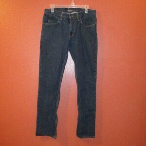 Free World Night Train Men Size 32 Dark Blue Pockets Denim Blue Jeans